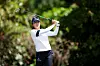 Korea's Ko Jin-young hits a tee shot on the fifth hole during the third round of the KPMG Women's PGA Championship at Sahalee Country Club on Saturday in Sammamish, Washington. [AFP/YONHAP]