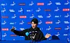 Kim Hye-seong of the Los Angeles Dodgers is interviewed by reporters after finishing training at Camelback Ranch in Glendale, Arizona on Monday, Feb, 17. [YONHAP]