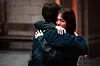 Still from Netflix's ″The Devil's Plan: Death Room,″ featuring Yoon So-hui hugging Jeong Hyun-gyu [NETFLIX]