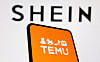 Shein and Temu logos are seen in this illustration taken Aug. 22, 2024. [REUTERS/YONHAP]
