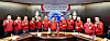 Genesis BBQ CEO Yoon Hong-geun, sixth from right, and heads of Chinese partner firms pose for a photo at a ceremony for a master franchise deal at Genesis BBQ's headquarters in Songpa District, southern Seoul, on May 16. [GENESIS BBQ]