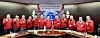 Genesis BBQ CEO Yoon Hong-geun, sixth from right, and heads of Chinese partner firms pose for a photo at a ceremony for a master franchise deal at Genesis BBQ's headquarters in Songpa District, southern Seoul, on May 16. [GENESIS BBQ]