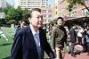 Former President Yoon Suk-yeol and his wife Kim Keon Hee arrive at the polling station at Wonmyong Elementary School in Seocho District, southern Seoul, on Tuesday morning to cast their ballots in the 21st presidential election. [JOONGANG ILBO]