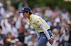Yuka Saso of Japan bows to the crowd on the 18th green during the final round of the U.S. Women's Open at Lancaster Country Club on Sunday in Lancaster, Pennsylvania. [AP/YONHAP]
