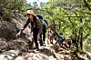Hikers climb Mount Gwanak in Gwanak District, southern Seoul, on April 26. [JOONGANG ILBO]