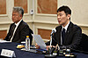 Financial Supervisory Service Gov. Lee Bok-hyun speaks during a meeting with heads of financial think tanks in Yeouido, western Seoul, on Wednesday. [YONHAP]