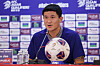 Kim Min-jae speaks during a press conference at a hotel in Oman on Monday ahead of a 2026 World Cup qualifier between Korea and Oman on Tuesday. [NEWS1]