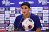 Kim Min-jae speaks during a press conference at a hotel in Oman on Monday ahead of a 2026 World Cup qualifier between Korea and Oman on Tuesday. [NEWS1]