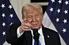 U.S. President Donald Trump speaks at a dinner with Senate Republicans at Mar-a-Lago in Palm Beach, Florida, on Feb. 7. [AP/YONHAP]