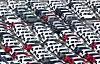 Vehicles wait to be exported at a port in Pyeongtaek, Gyeonggi, on Feb. 11. [YONHAP]