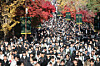 Students exit a testing site after completing the early admission essay exam for the 2026 academic year at Sungkyunkwan University in Jongno District, central Seoul, on Nov. 16, 2025. [YONHAP]