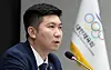 Korean Sport & Olympic Committee (KSOC) President Ryu Seung-min speaks during the KSOC's general assembly at Olympic Parktel in Seoul on Feb. 28. [NEWS1]