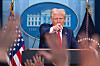 US President Donald Trump speaks in the press briefing room at the White House on January 30, 2025 in Washington, United States. [AFP/YONHAP]