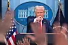 US President Donald Trump speaks in the press briefing room at the White House on January 30, 2025 in Washington, United States. [AFP/YONHAP]