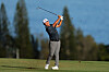 Kim Si-woo plays an approach shot on the fourth hole during the final round of The Sentry at Plantation Course at Kapalua Golf Club in Kapalua, Hawaii on Jan. 7.  [GETTY IMAGES]