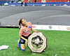Natalia Frias Crespo, known as Naty, poses for a photo with a trophy she won on SBS's TV program ″Shooting Stars.″ (2021-) [NATALIA FRIAS CRESPO]