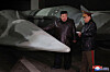 North Korean leader Kim Jong-un, left, inspects what is believed to be a Hwasong-12Na intermediate-range hypersonic missile at an undisclosed strategic missile base, as shown in this photo released by the North's Korean Central News Agency on Wednesday. [YONHAP]