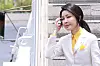 First lady Kim Keon Hee arrives at Hickam Air Force Base in Honolulu, Hawaii, on July 8. [YONHAP]