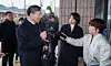 Kim Jong-cheol, newly appointed chair of the Korea Media Communications Commission, speaks to reporters on his first day at work at the government complex in Gwacheon, Gyeonggi, on Dec. 19, 2025. [NEWS1]