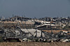 Destroyed buildings in Gaza, as seen from the Israeli side of the border between Gaza and Israel on Aug. 25 [REUTERS/YONHAP]