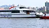 A safety drill for the Han River bus takes place near Mapo Bridge on April 23. [JOINT PRESS CORPS]