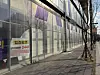 A vacant shopping center in Eojin-dong, Sejong, pictured on March 6, is shuttered down. A sign directing potential business owners interested in renting space is hung up in the window. [IM SOUNG-BIN]