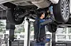 A worker uses Hyundai Motor Group's X-ble Shoulder exoskeleton at a Hyundai Motor Group factory [HYUNDAI MOTOR GROUP]