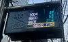A Bus Information Terminal electric display with improved lettering and images is seen at a bus stop in Seoul [SEOUL METROPOLITAN GOVERNMENT]