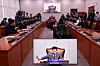 Rep. Kim Gi-hyeon from the conservative People Power Party chairs a meeting for a special parliamentary committee for the 2025 APEC summit at the National Assembly in western Seoul on April 1. [YONHAP]