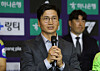 Chung Jung-yong, head coach of Jeonbuk Hyundai Motors, speaks during the K League 1 season-opening media day at Swiss Grand Hotel Seoul in Seodaemun District, western Seoul, on Feb. 25. [YONHAP]