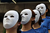 Members of anti-school violence civic organization, The Blue Tree Foundation, stage an anti-violence rally outside their office in Seocho District, southern Seoul, on Sept. 12, 2023. [YONHAP]