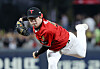 Kia Tigers' ace Yang Hyeon-jong pitches against the Kia Tigers at Gwangju Kia Champions Field on Wednesday.  [YONHAP]