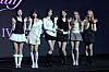 Members of girl group IVE pose for photos during a press conference held on Feb. 3 at the Conrad Seoul hotel in western Seoul for the release of the group's third EP 'IVE Empathy.' [KIM MYEONG-JI]