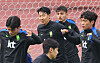Korean men's national football team players participate in an open training session at Goyang Stadium in Goyang, Gyeonggi on Oct. 7. [YONHAP]