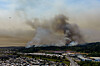 Smoke rises as wildfires burn in forested areas near Concepcion, Chile, on Jan. 18. [AP/YONHAP]