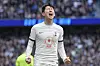 Tottenham Hotspur captain Son Heung-min celebrates after scoring during a Premier League match against Luton Town at Tottenham Hotspur Stadium in London on Saturday. [EPA/YONHAP]