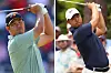 Korea's An Byeong-hun, left, and Tom Kim qualified for the 2024 Paris Olympics in men's golf after the list closed following the U.S. Open on Sunday. [AFP/YONHAP]