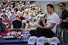 American right-wing activist Charlie Kirk speaks before he is shot during Turning Point's visit to Utah Valley University in Orem, Utah on Sept. 10. [AP/YONHAP]