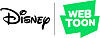 Logos of The Walt Disney Company, left, and Webtoon Entertainment [EACH COMPANY]