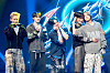 Boy band 1Verse poses for photos during a showcase for the release of its debut single album, “The 1st Verse,”at Ilchi Art Hall in Gangnam District, southern Seoul on July 18. [DANIELA GONZALEZ PEREZ]