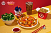Dynamite Sweet & Sour Chicken, center, developed by Samyang Foods and Panda Express [SAMYANG FOODS]