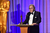 Argentinian composer Lalo Schifrin accepts an honorary Oscar at the 10th Annual Governors Awards gala hosted by the Academy of Motion Picture Arts and Sciences at the the Dolby Theater at Hollywood & Highland Center in Los Angeles on November 18, 2018. [AFP/YONHAP]