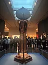 Rear view of the Kudara Avalokiteshvara (Baekje Gwaneum) statue at the Nara National Museum. [KANG HYE-RAN]