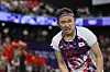 Korea's An Se-young competes in the badminton women's singles gold medal match at the 2024 Paris Olympics Monday in Paris on Aug. 5. [JOINT PRESS CORPS]