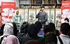 Webtoon artist Choi Gyu-seok, right, gives a talk during the “K-Comics World in Egypt” exhibition on July 2. [KOREA CREATIVE CONTENT AGENCY]