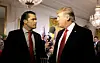U.S. President-elect Donald Trump is interviewed by 'Fox & Friends' co-host Pete Hegseth at the White House in Washington on April 6, 2017. [REUTERS/YONHAP]