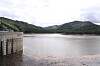 The Obong Reservoir in Gangneung, Gangwon, is seen with elevated water levels on Sept. 21. [YONHAP]