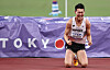 Woo Sang-hyeok of Korea reacts during the men's high jump final at the 2025 World Athletics Championships in Tokyo on Sept. 16. [XINHUA/YONHAP]
