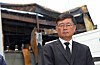 Aricell CEO Park Soon-kwan answers questions from the press at the firm's lithium battery plant in Hwaseong, Gyeonggi, on June 25, 2024, following a fire that killed 23 people. The blaze broke out at 10:31 a.m. on June 24, 2024, at the battery manufacturer’s facility in Jeongok-ri, Hwaseong. [JOINT PRESS CORPS]