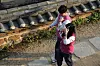A pair of singles in their 30s takes a walk at Jeondeungsa, a temple in Ganghwa County, Incheon, as part of the Jogye Order of Korean Buddhism's ″I am Jeollo″ matchmaking program. [JOGYE ORDER OF KOREAN BUDDHISM SOCIAL WELFARE FOUNDATION]